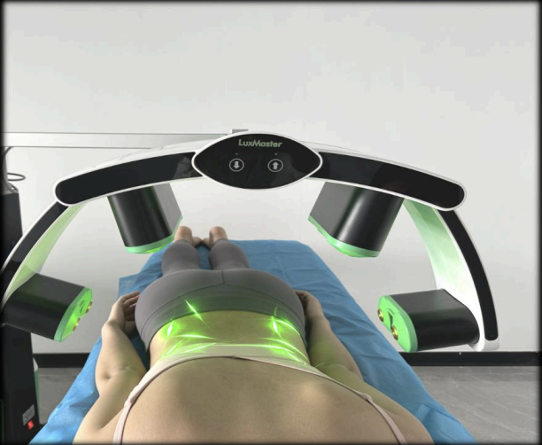 MaxMaster Slim treatment setup over abdomen