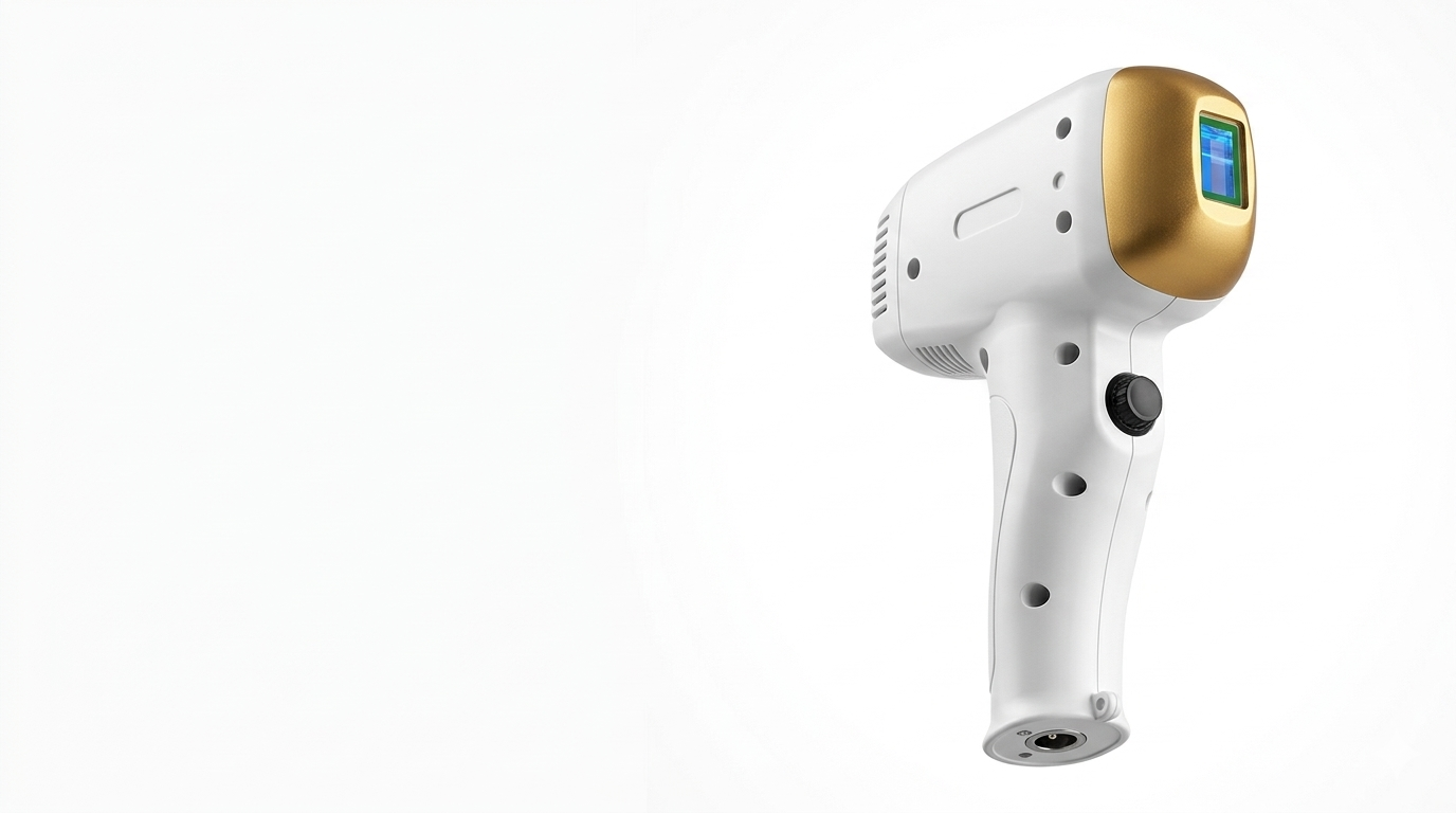 Bravo diode laser handpiece with large spot size and wavelength diagram